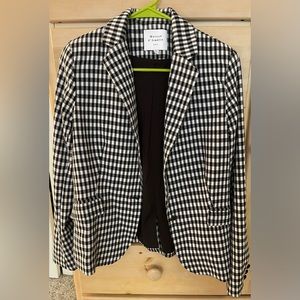 Maison d’ Amelie black and white checkered blazer, size small
